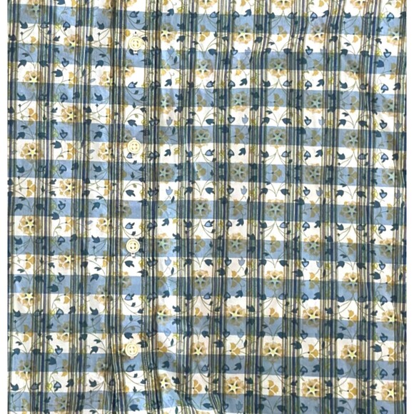 Robert Graham Mens 2XL Shirt Floral Checks Flip Cuff Dress Casual Button-Up - Picture 4 of 7